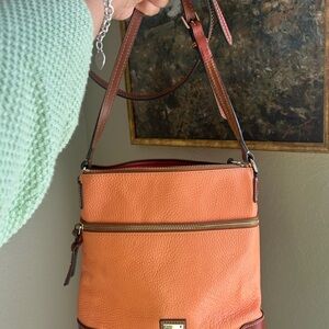 Dooney & Bourke Orange and Brown Crossbody Bag